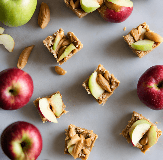 Healthy Apple and Peanut Butter BitesIngredients: