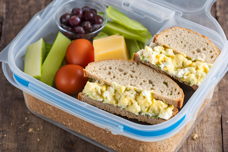 Organic Egg Salad Sandwich on Whole Grain Bread