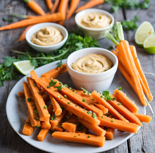 Healthy Carrot and Hummus Sticks