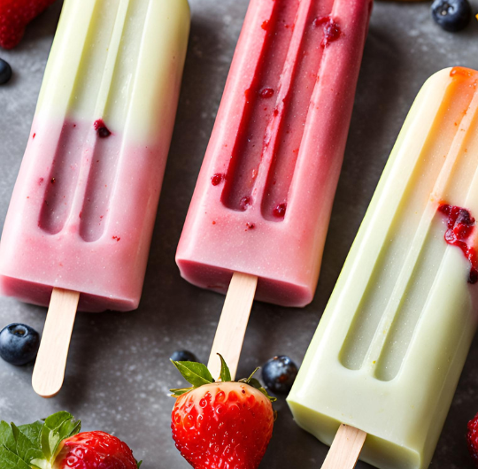Organic Fruit and Yogurt Popsicles