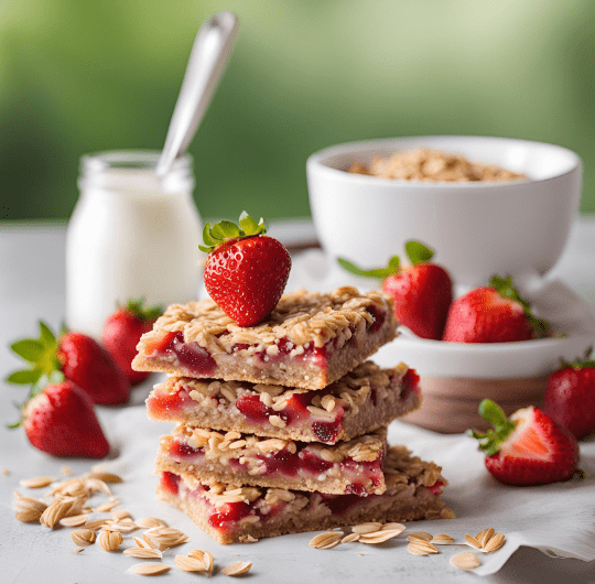 Organic Strawberry and Oat Bars